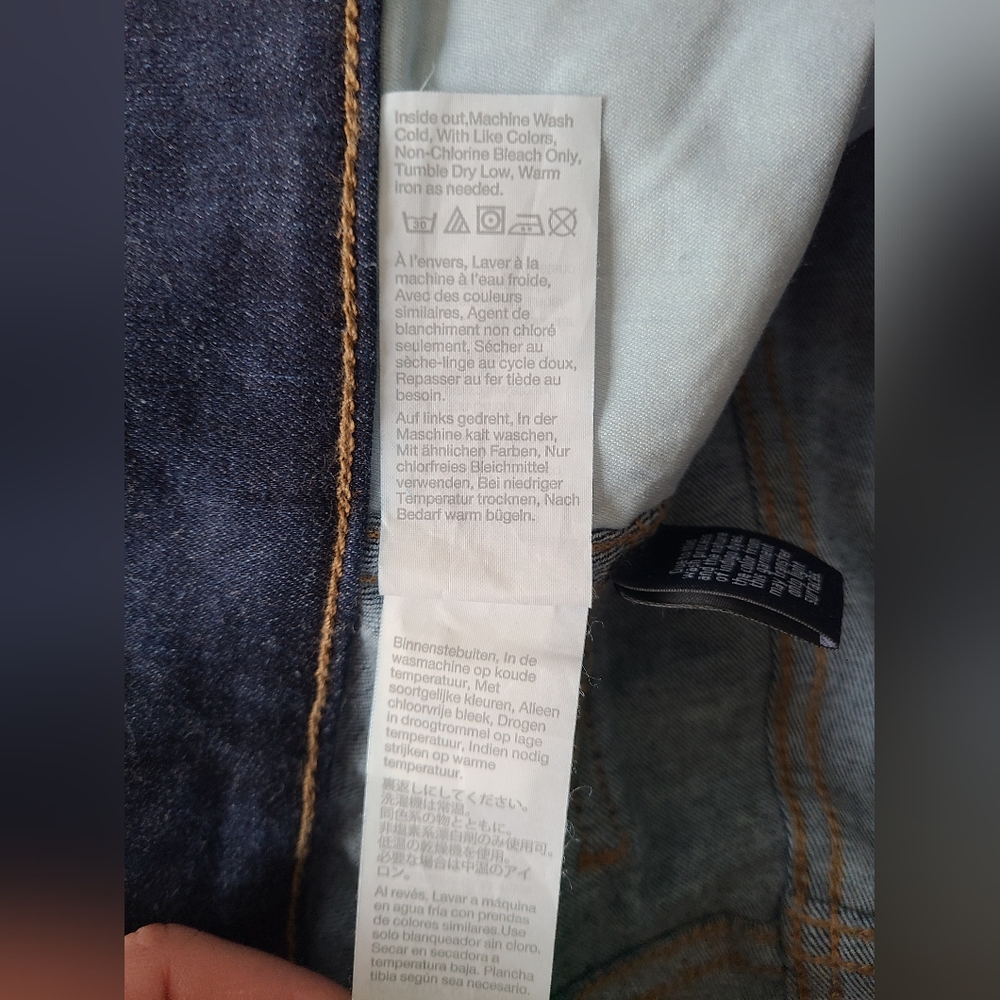 MADEWELL Women's 10" High-Rise Skinny‎ Jeans Dark Blue Wash Size 34P   Classic - Picture 7 of 10